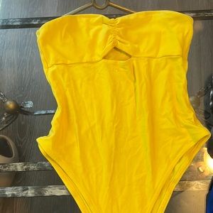 Yellow Forever 21 bodysuit/onesie